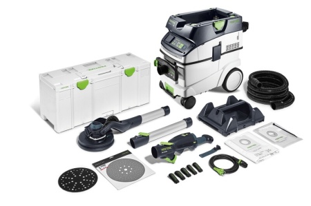 Set de şlefuitor cu gât lung şi aspirator PLANEX LHS 2 225 EQI/CTM 36-Set, Festool