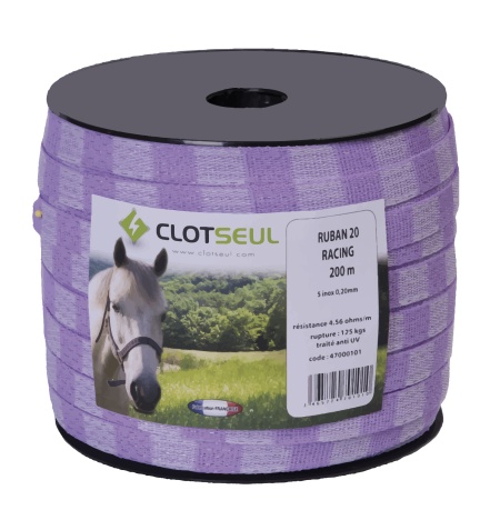 Bandă RACING 20 mm 200 m, cod 47 000 101, Clotseul