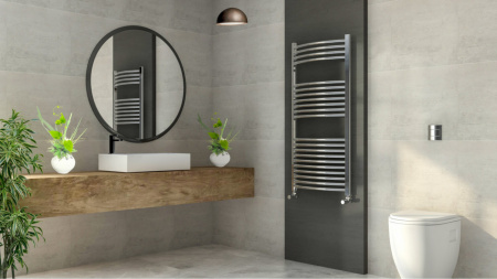 Calorifer de baie drept, portprosop, cromat, Termyx, 400x1000