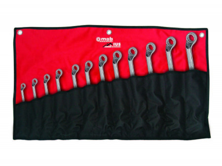 Set chei inelare duble cotite, in husa 12