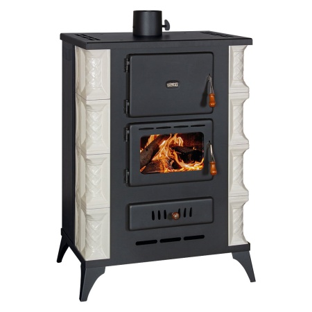 Soba cu teracota tip centrala, Prity S3W13 RK alb, 18 kW, 130 mm