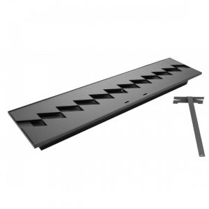 Arzator incastrabil, Bioetanol, 730 x 150 x 75 mm, Otel, Negru, pentru Interior/Exterior - Img 1