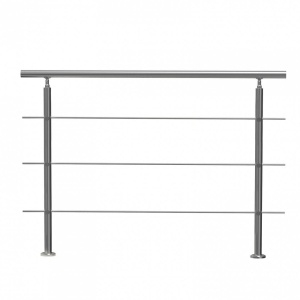 Balustrada inox, 5-6 trepte Vivatechnix, Inaltime 1060 mm, lungime 1500 mm, pozitii reglabile, accesorii prindere - Img 4