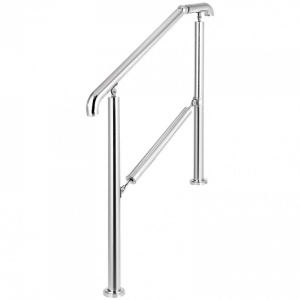 Balustrada inox pentru 2 sau 3 trepte Vivatechnix, Inaltime 86 cm, lungime 106 cm, pozitii reglabile - Img 2