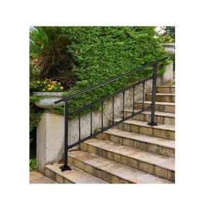 Balustrada otel forjat, max 5 trepte Vivatechnix Negru Mat, Inaltime 83.5 cm, lungime 172.5 cm, pozitii reglabile - Img 4