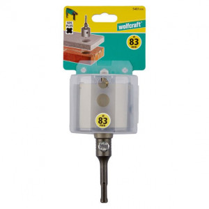 Carota cu burghiu centrare SDS Plus Wolfcraft 5481000, D 83 mm, lungime activa 46 mm - Img 2