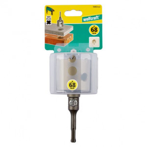 Carota cu burghiu centrare SDS Plus Wolfcraft 5483000, D 68 mm, lungime activa 46 mm - Img 5