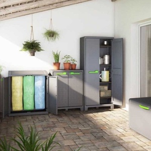 Dulap 2 Polite Graphite Keter Low Moby 80x44x100 Cm - Img 2