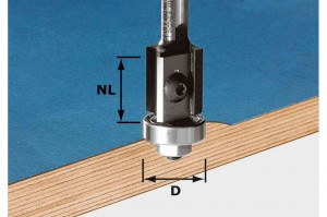 Freză pentru frezarea coplanară, cu plăcuţe amovibile HW S8 D19/20WM Z2, Festool - Img 2