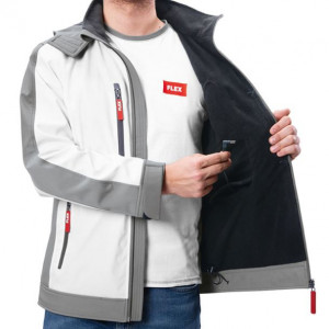 Jacheta incalzita electric Flex 511935, TJ White 10.8/18.0 L Men, compatibila cu acumulatori Li-Ion 10.8 si 18 V, pentru barbati, marime L - Img 4