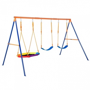 Leagan pentru copii, 3 in 1, cadru otel A, max 272 kg, demontabil, 1651H x 3048 x 1829 mm - Img 1