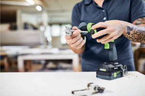 Masina de gaurit cu percutie, cu acumulator QUADRIVE TPC 18/4-Basic-Set, Festool - Img 3