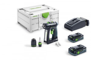 Masini de gaurit si insurubat cu acumulatori C 18 HPC 4,0 I-Plus, Festool - Img 4