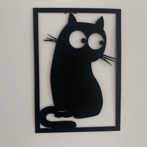 Set 4 decoratiuni tablouri Krodesign KRO-1039 Animals, negru - Img 3