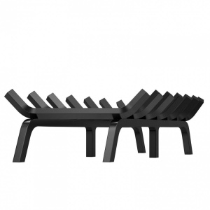 Suport de lemne pentru semineu sau vatra de foc, Vivatechnix 762 x 340 mm, Otel, teava 3/4 inch - Img 2