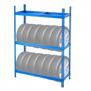 Suport de perete Vivatechnix pentru 12 anvelope, 1300 x 500 x 1790 mm, max 150 kg, 2 rafturi - Img 1