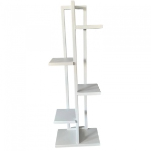 Suport pentru flori Vivatechnix VMD-1062, Alb, 40x20x118 cm, 6 polite - Img 2