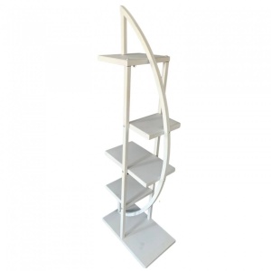 Suport pentru flori Vivatechnix VMD-1063 Arcade, Alb, 50x30x150 cm, 4 polite, demontabil - Img 4