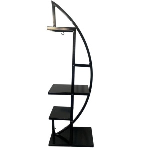 Suport pentru flori Vivatechnix VMD-1071 Arcade, Negru, 50x30x150 cm, 4 polite, demontabil - Img 1