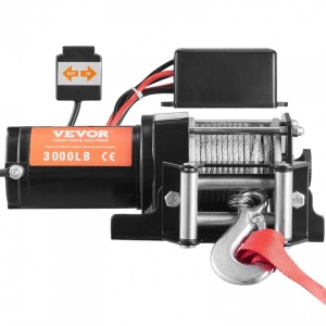 Troliu electric 12V, capacitate 1360 kg, Lungime cablu 12 m, Telecomanda, IP55 - Img 4