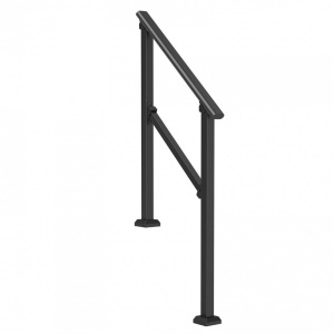 Balustrada otel, 1-2 trepte Vivatechnix, Dimensiune 1030 x 84 x 920 mm, Unghi reglabil 0° - 40°, Negru - Img 2