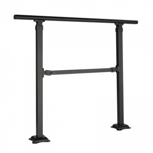 Balustrada otel forjat, max 3 trepte Vivatechnix Negru Mat, Inaltime 81.3 cm, lungime 102.4 cm, pozitii reglabile - Img 2