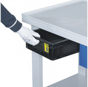 Banc de lucru mobil cu colector de ulei 0211, Fervi - Img 2