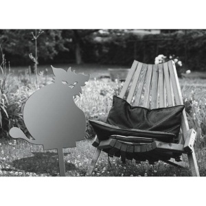 Decoratiune gradina / ghiveci Krodesign Big Cat KRO-1141, metal, inaltime 63 cm - Img 2