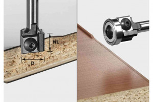 Freză pentru frezarea coplanară, cu plăcuţe amovibile S8 HW D19 12x12 KL OFK, Festool - Img 2