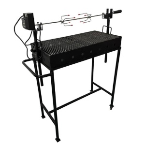Gratar metalic pentru gradina, Vivatechnix Rotisor VMD-1091, picioare detasabile, 80x40x12.5/94 cm - Img 1