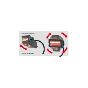 Incalzitor electric cu raze infrarosii MT22, cu trepied 2kW 230V Calore - Img 2