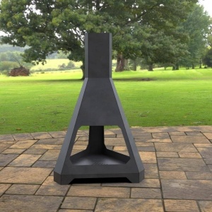 Incalzitor pentru terasa/gradina, Hexagon Fire Pit KRO-1075, Otel, Negru, 1158x725 mm, grosime 3 mm - Img 2