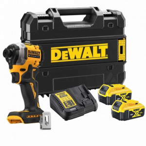 Masina compacta de insurubat cu impact Dewalt DCF850P2T, 2 acumulatori XR 18 V / 5.0 Ah, incarcator, 205 Nm, valiza TSTAK - Img 1