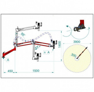 Masina de filetat electrica cu brat triplu articulat JOYTAP 3 JT3750M - Img 2