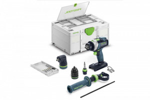 Masina de gaurit cu percutie, cu acumulator QUADRIVE TPC 18/4-Basic-Set, Festool - Img 7