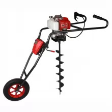 Motoburghiu BISONTE Agro Garden BTA-30M-S cu suport de lucru, (fara burghie), motor 3cp - Img 1