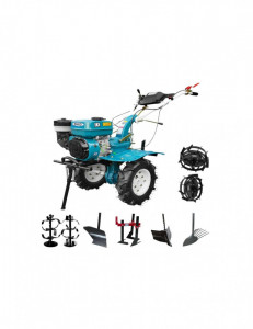 Pachet Motocultor DKD HS 1000B 7CP roti metalice plug plug cartofi rarita mobila prasitoare - Img 7