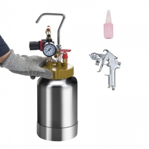 Pistol de vopsit cu rezervor sub presiune, Capacitate 2 l, 3.1 Bar, Duza 1.8 mm, Manometru - Img 3