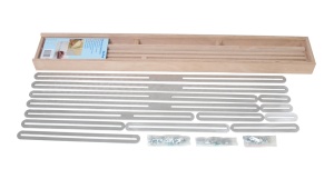 Șablon pentru unghiuri cu 13 șine din aluminiu, Hedue - Img 4