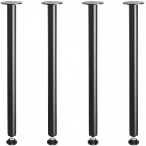 Set 4 picioare de masa Vivatechnix Otel, inaltime 762 mm, capacitate max 544 kg, Negru mat - Img 2