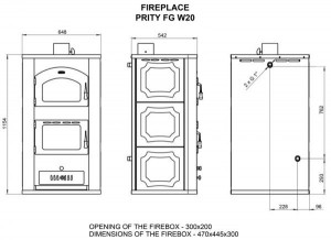 Soba de incalzire cu cuptor PRITY FG W20, 26 kW - Img 4