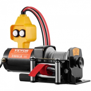 Troliu electric 12V, capacitate 908 kg, Lungime cablu 12 m, Telecomanda cu fir, IP55, pentru barci, ATV, Remorci - Img 1