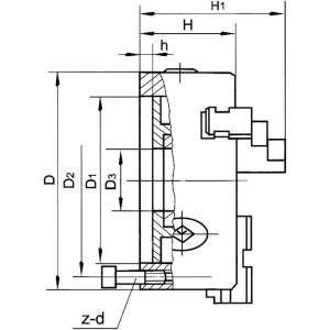 Universal autocentrant cu 4+4 bacuri 320 mm M449A/320, Fervi - Img 2