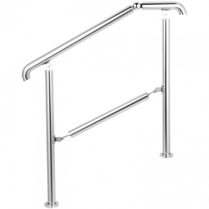 Balustrada inox pentru 2 sau 3 trepte Vivatechnix, Inaltime 86 cm, lungime 106 cm, pozitii reglabile - Img 3