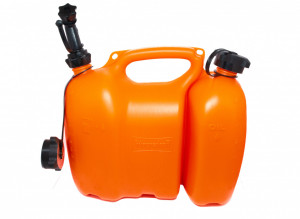 canistra dubla RP "UN/BAM" 6+3 L, portocalie, cu stut, suport cheie combi - Img 2