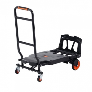 Carucior marfa 2 in 1, Capacitate max 136 kg, Greutate 8.8 Kg, Aluminiu, Pliabil, Negru - Img 1