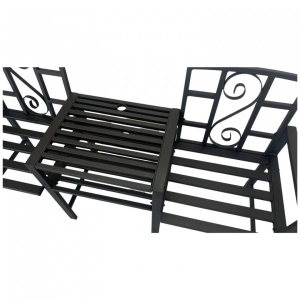Corp masa si 2 scaune pentru gradina Vivatechnix VMD-1045, metalice, 152x50x83 cm - Img 3