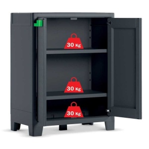 Dulap 2 Polite Graphite Keter Low Moby 80x44x100 Cm - Img 4