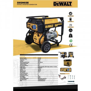 Generator curent electric DeWalt DXGNP65E, 6500W - Img 2