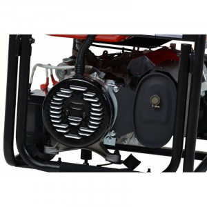 Generator de curent trifazat HECHT GG 8000, motor benzina, 4 timpi, 420 CC, 6.5 kW, max 7 kW, cu roti si maner - Img 2